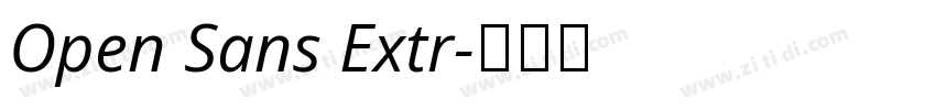 Open Sans Extr字体转换